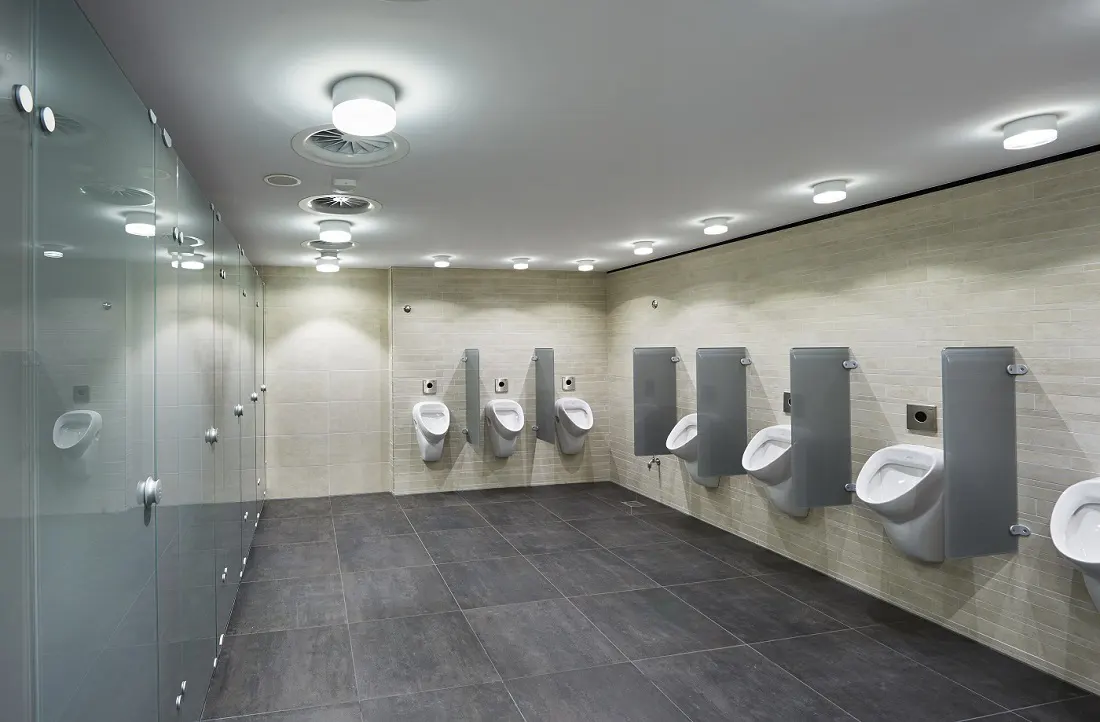 Sanitary cubicles and privacy screens made of glass type VITRUM II