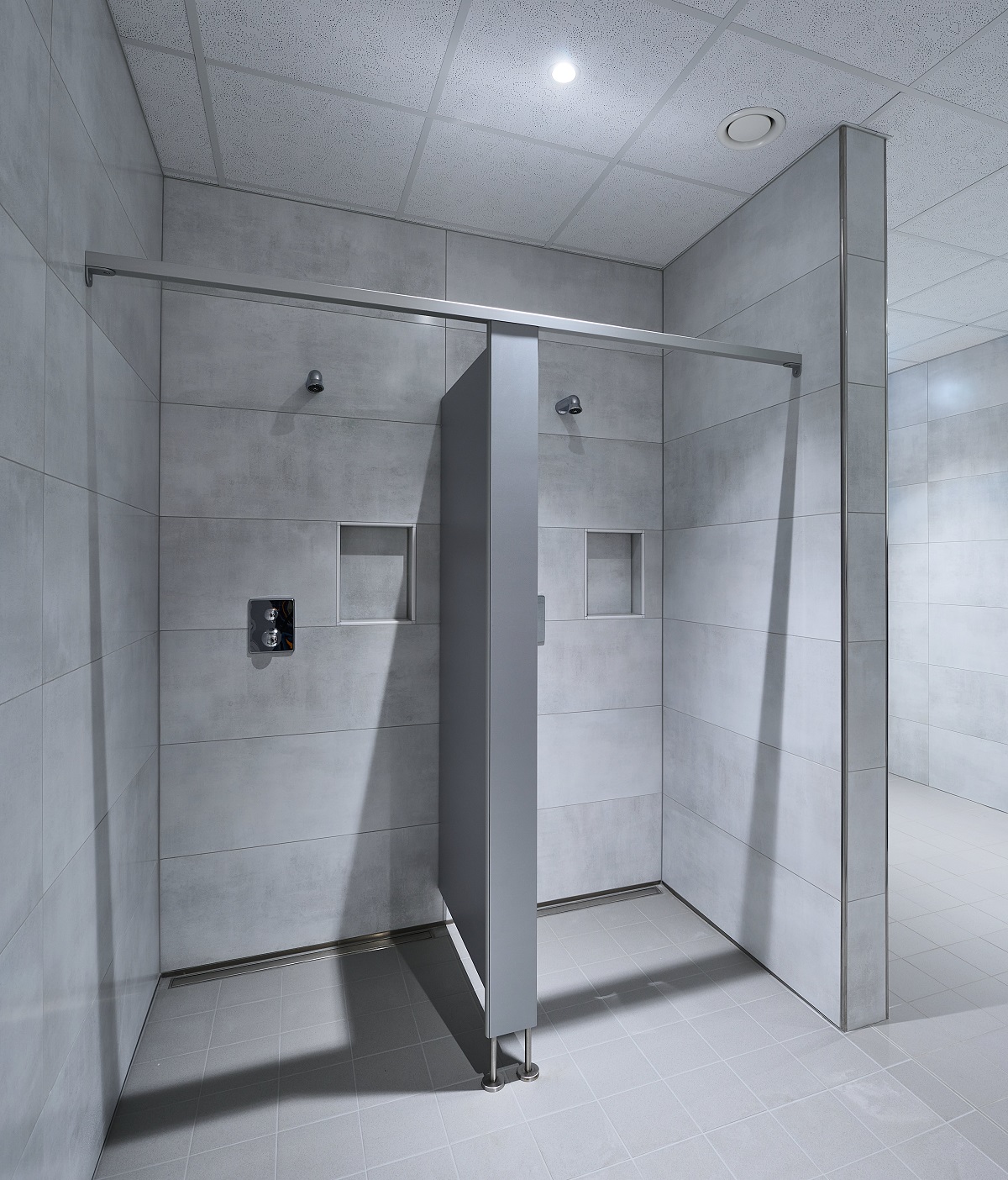 Shower dividing walls